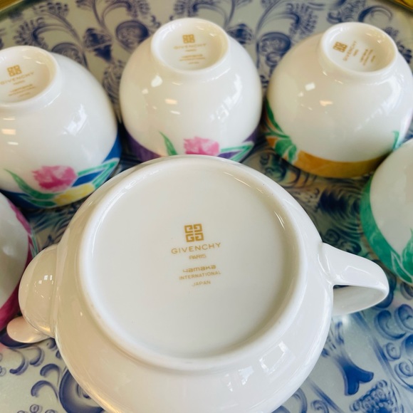 Givenchy Paris Yamaka Intl Tea Set Pot & Cups 5 Servings Floral Excellent - Picture 13 of 13